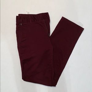 Zara Man Maroon Slim Fit Basic Collection